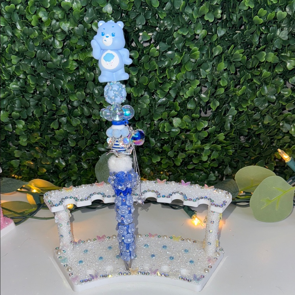 Handmade Beadable Carebear Pen